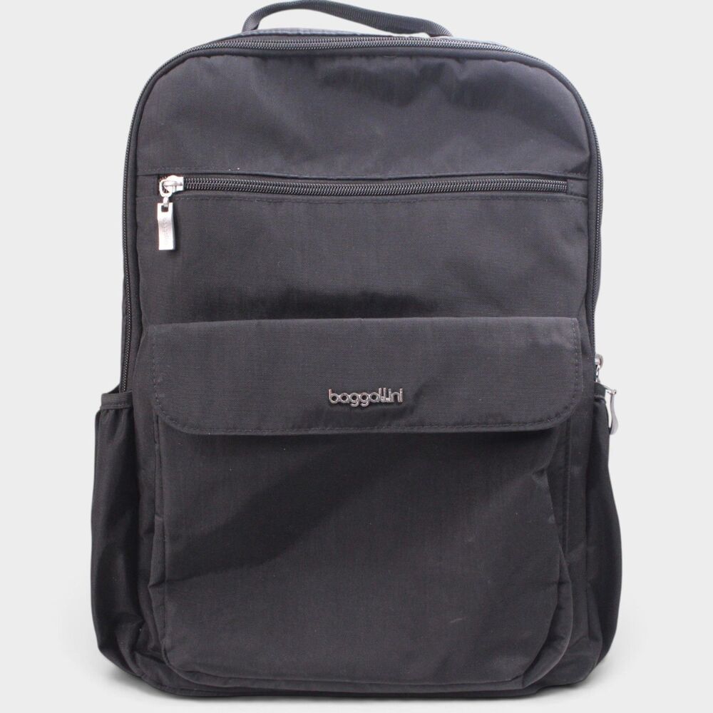 Baggallini Everyday Laptop Backpack Black RFID Travel Work Bag